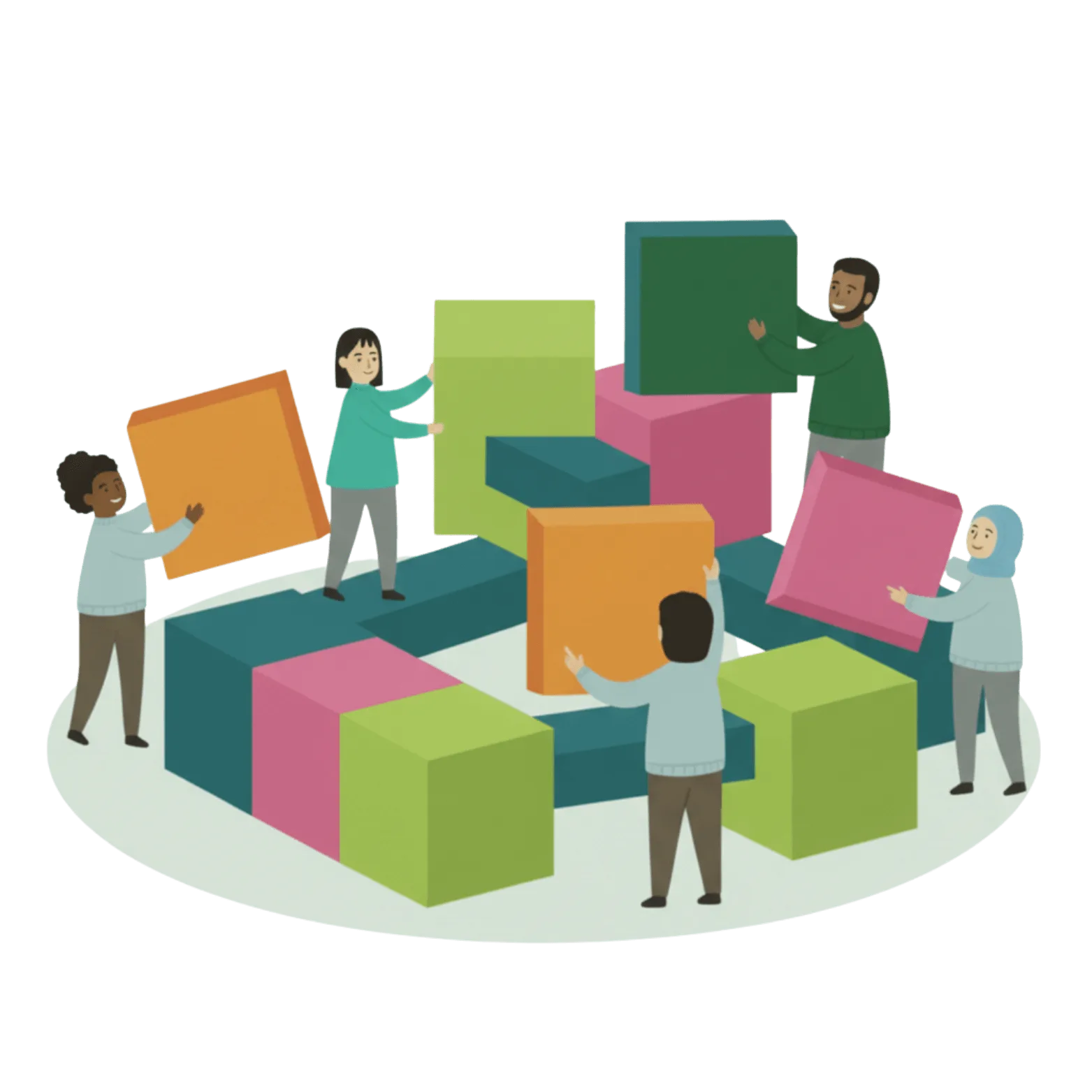 Large group building blocks